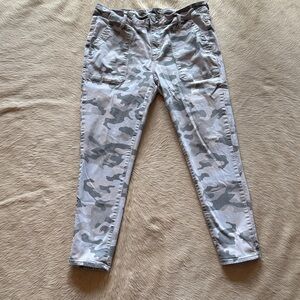 Seven7 Gray Camouflage Ankle Jeans